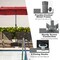 Costway Patio Market Offset Umbrella Stand Holder Base Sand Filled Sandbags 220lbs Black